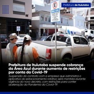 Prefeitura de Ituiutaba suspende cobrança da Área Azul durante aumento de restrições por conta da Covid-19