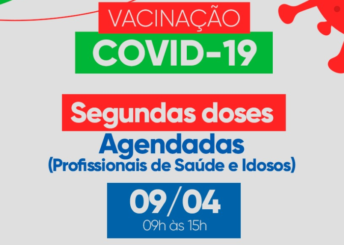  2ª dose agendada: vacinação nesta sexta-feira será feita em três pontos da cidade