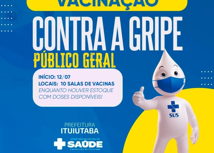 Vacinação contra a gripe para público geral está em andadamento