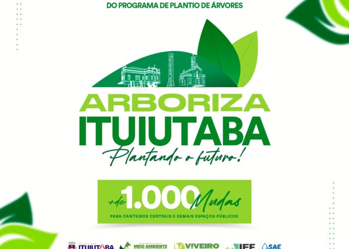 Prefeita Leandra lança o Programa Arboriza Ituiutaba com plantio de mil mudas em sua 1ª fase