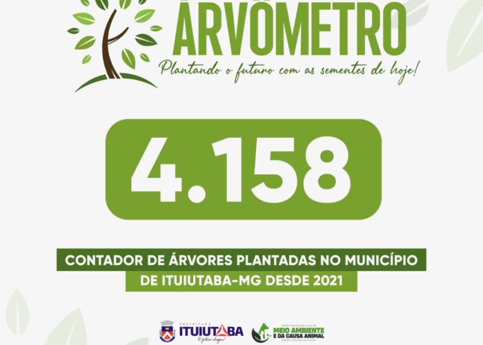 Árvômetro: 4.158 árvores foram plantadas em Ituiutaba desde o início de 2021