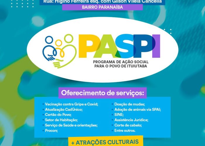 Bairro Paranaíba receberá edição do PASPI no 28 de julho