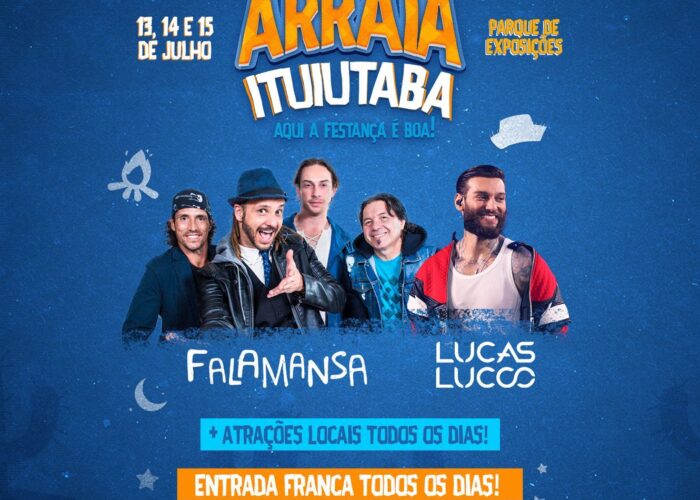 Arraiá Ituiutaba começa hoje com entrada franca; confira a programação