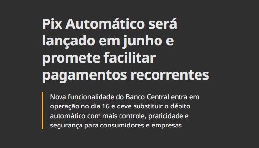 Pix Automático será lançado em junho e promete facilitar pagamentos recorrentes