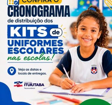 Prefeitura de Ituiutaba inicia distribuição de kits de uniformes escolares na rede municipal