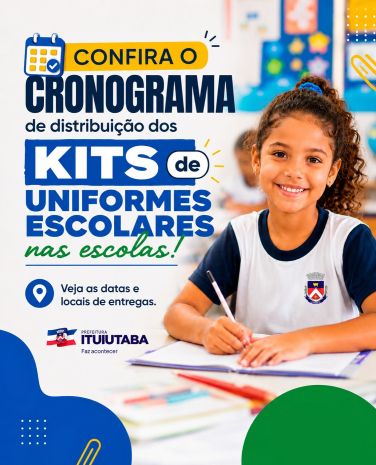 Prefeitura de Ituiutaba inicia distribuição de kits de uniformes escolares na rede municipal