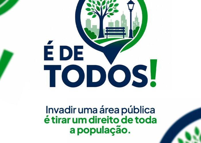 "É DE TODOS!": invadir uma área pública é tirar um direito de toda a população